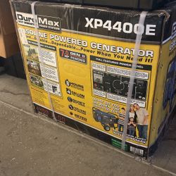 1/2 Price. DuroMax XP4400E Gas Powered Portable Generator-4400 Watt Electric Start-Camping & RV Ready, 50 State Approved, Blue/Black