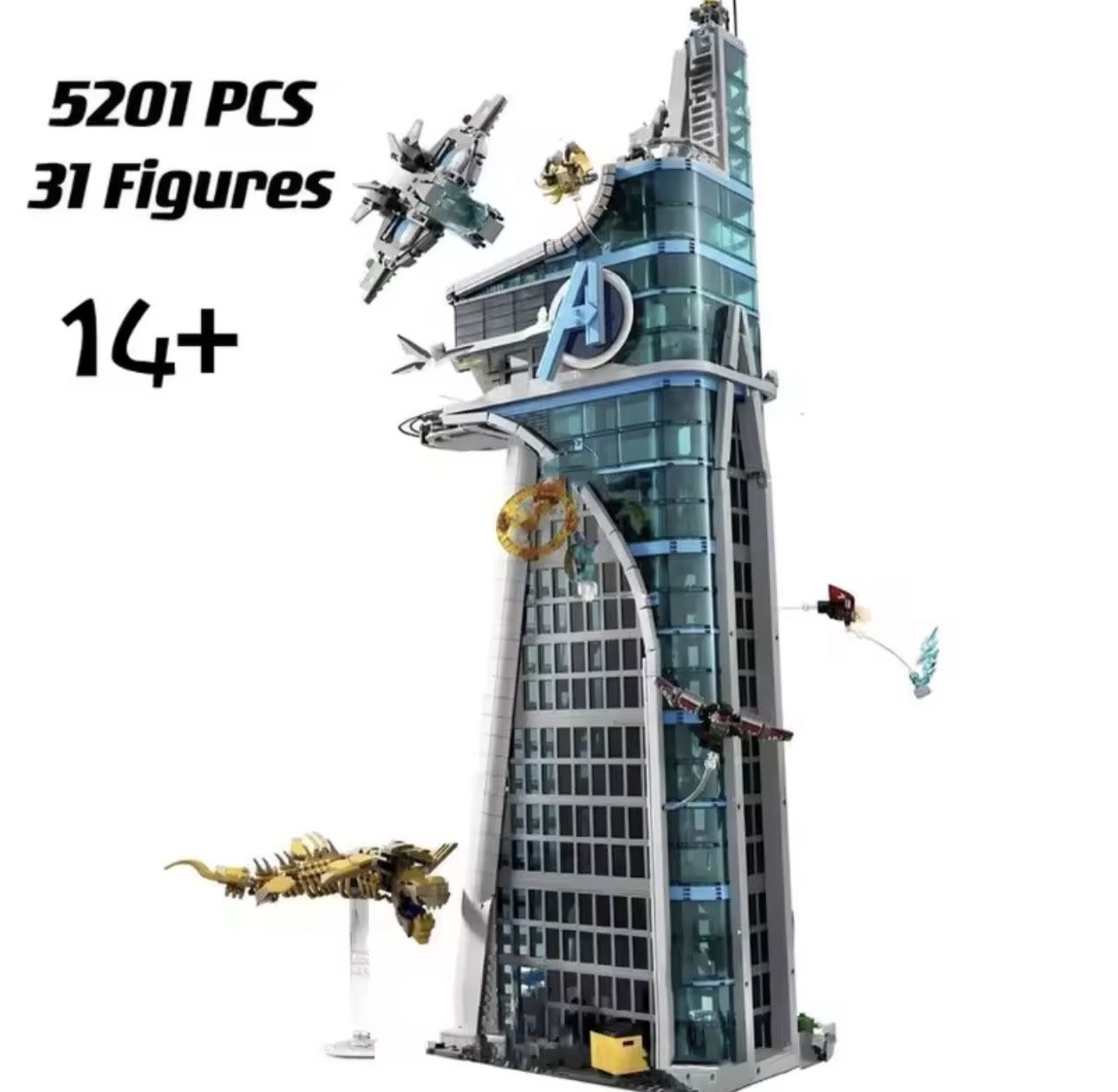 Avengers Tower Lego Clone 76269, 5201 Pcs, Movie Tower Generic