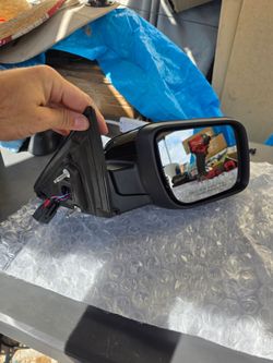 Side Mirror W/ Blind Spot Puddle Lamp Passenger Side For Ford Explorer 16-19
