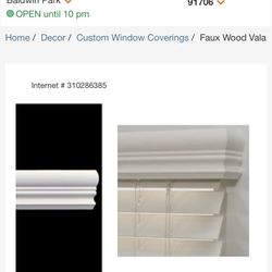 2 LEVELOR FAUX WOOD VALANCES