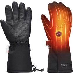 Heated Gloves with 3 Heating Levels, Rechargeable Electric Battery Heating Gloves for Men Women(Size:S,M)