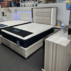 🌞Presidents Day 🇺🇸 LED Bedroom Furniture  5PC Set!