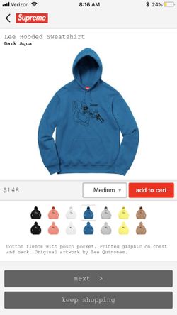 Lee hooded sweatshirt! Dark aqua