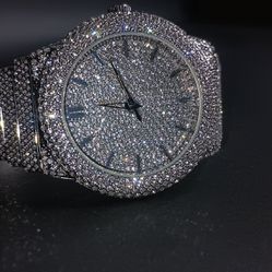 Gorgeous Iced Out Stainless Steel Watch