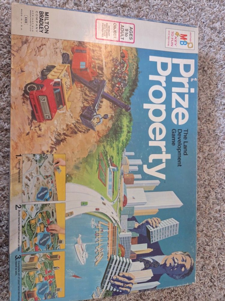 Prize Property Board Game 1974