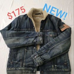 NEW 50% off Ralph Lauren mens denim trucker jacket