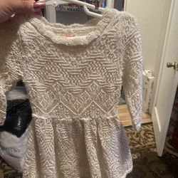 Off White With Gold Dress  12m