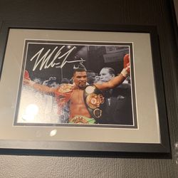 Mike Tyson Autographed 8x10 Matted Box Style Frame-Nice!!