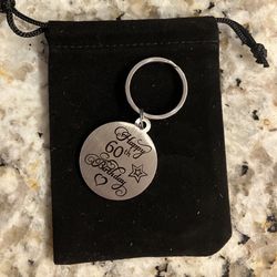 60th birthday keychain