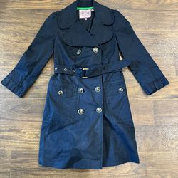 Vintage Y2K Juicy Couture Black Trench Coat