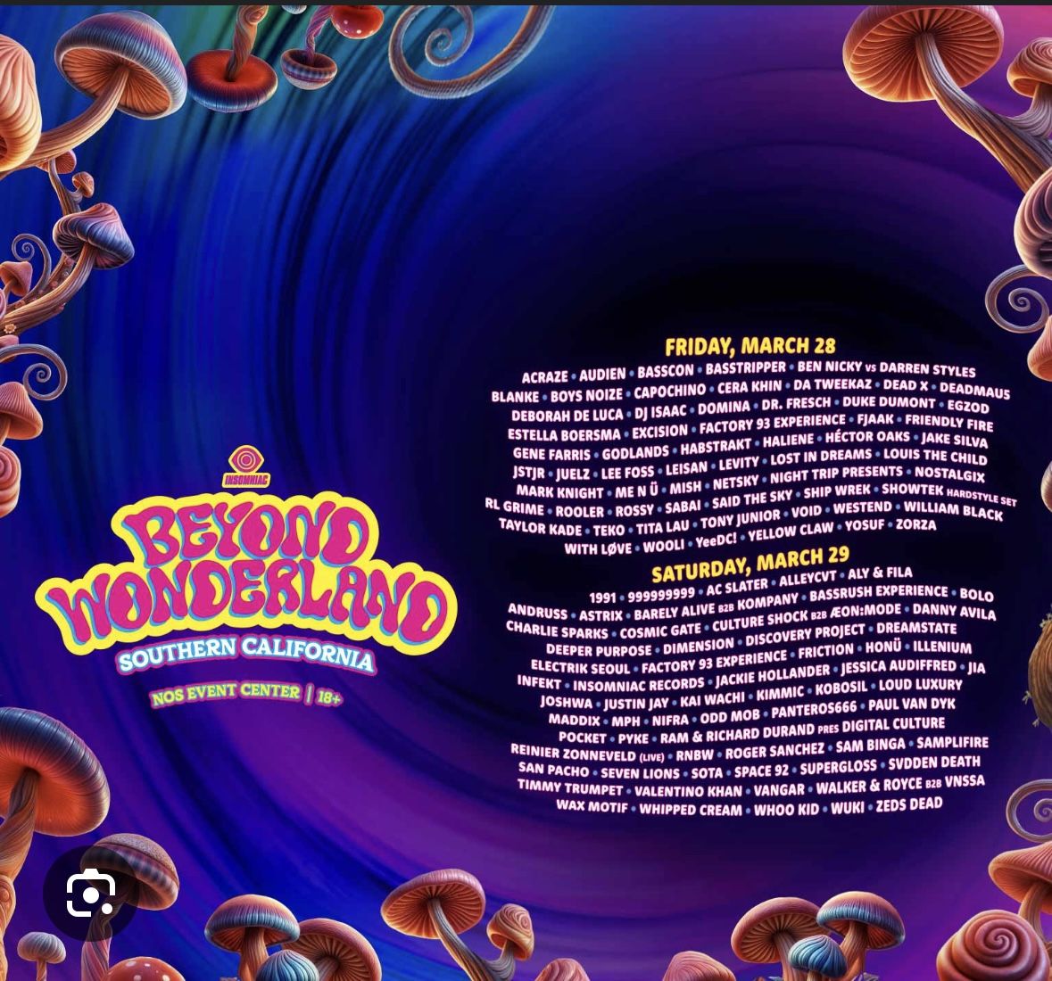 BEYOND WONDERLAND DIGITAL TICKET SATURDAY