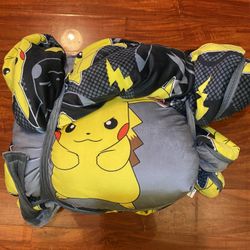 Pikatchu Sleeping Bag Blanket With Pillow