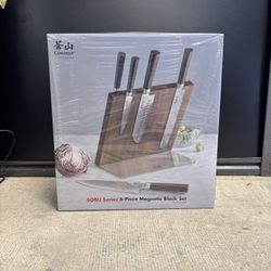 Cangshan Sobu Series 6‑Piece Damascus Steel Knife Block Set