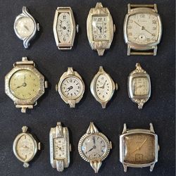 Vintage Ladies Watches Elgin Gruen Geneva Bulova Rubaiyat & More 10k Gold Filled