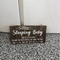 Sleeping Baby Door Decor