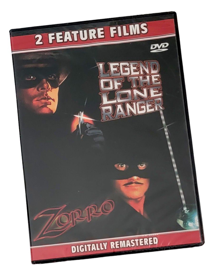 Zorro 1975 & Legend of the Lone Ranger 1952 DVD Vintage  Western Adventure Movie