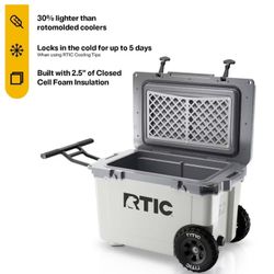RTic 52qt Ultra Light Wheeled Cooler NEW !