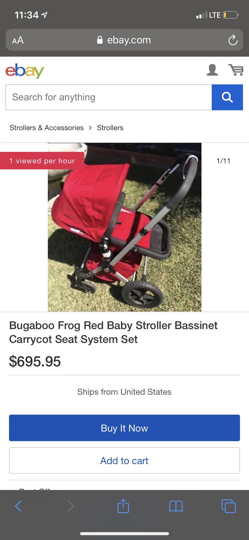 Bugaboo baby stroller