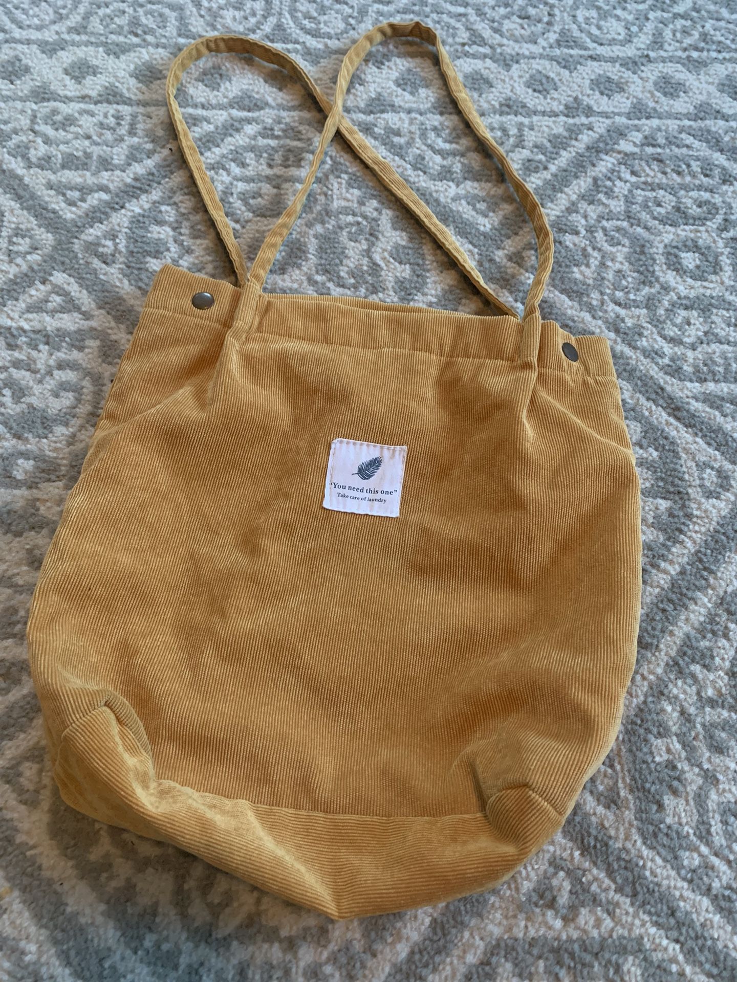 Corduroy Tote Bag For Women Girls Shoulder Bag With Inner Pocket For Work Beach 