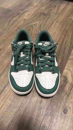 Nike Dunk Low Green and White Sneakers