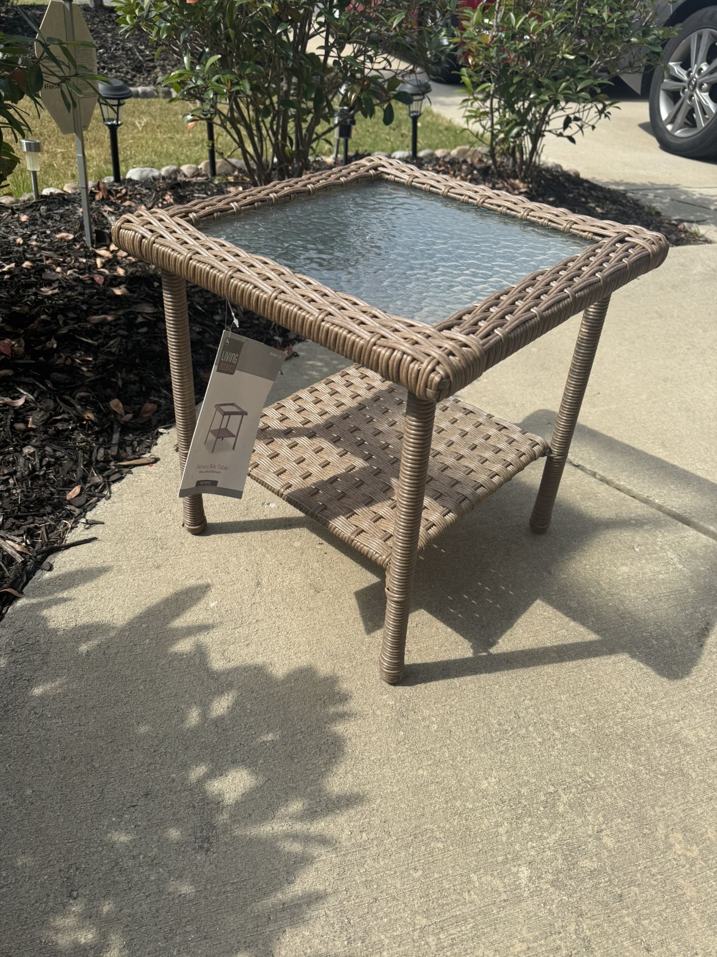 Palmaro Tan Side Table