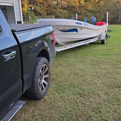 2024 Fiber Glass Boat 22ft And 70 Hp Yamaha 