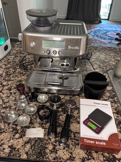 Breville BES878BSS Barista Pro Espresso Machine, Brushed Stainless Steel
