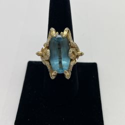 FASHION RING 14KT YG, 15.2 GRAMS, .35ctw NATURAL DIAMOND, SIZE 8.5