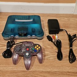 Funtastic Nintendo 64 Ice Blue Works Perfect - Complete