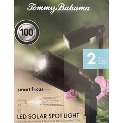 Tommy Bahama Smart Focus 100/60 Lumen Solar Spotlight 2-pack