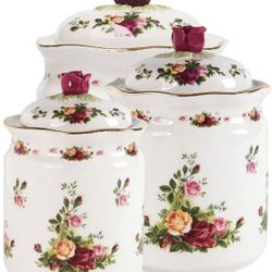 Royal Albert "Old Country Roses" Canisters, Set of 3
