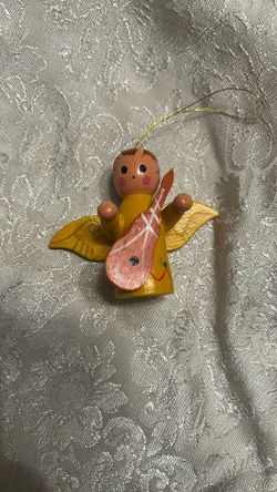 Vintage wooden angel ornament