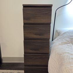 Ikea STORKLINTA 5-drawer dresser, dark brown/oak effect anchor/unlock function, 15 3/4x18 7/8x47 1/4 "

