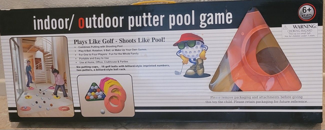 Indoor/Outdoor Fun. Golf/Pool Game