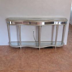 Glass Top End Table