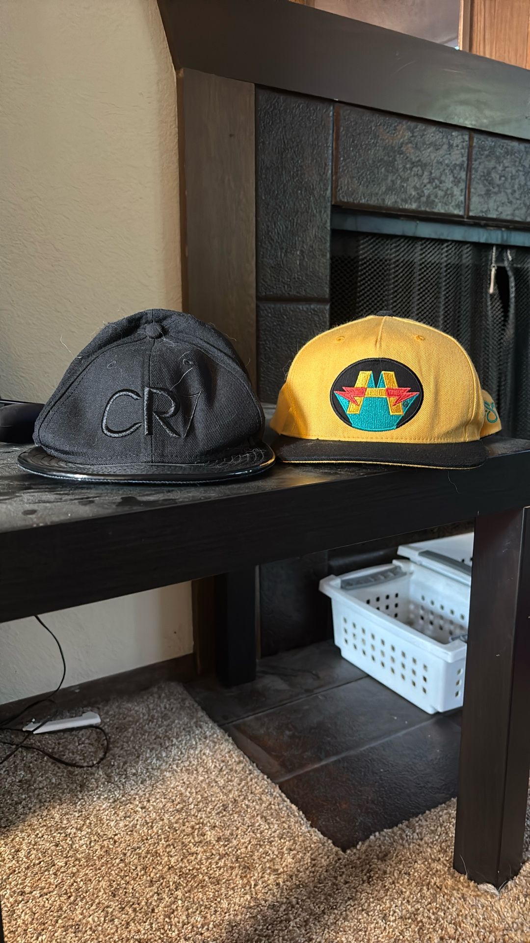 CR7’S Nike Galaxy Hat And A Yellow Heroes Hat