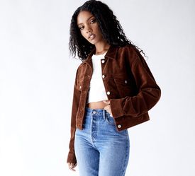 Pacsun Corduroy Cropped Trucker Jacket 