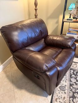 Brown Leather Recliner Chair