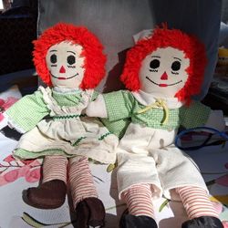 Raggedy Ann And Andy Dolls,homemade 