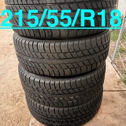 FULL SET OF TIRES SIZE 215/55/18