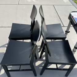4 Chairs Wooden IKEA Imperfect 