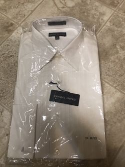 NWT White Grant Thomas Dress Shirt Size 15