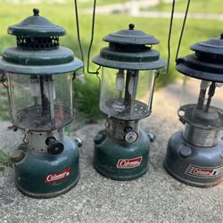 3 Old Coleman Lanterns