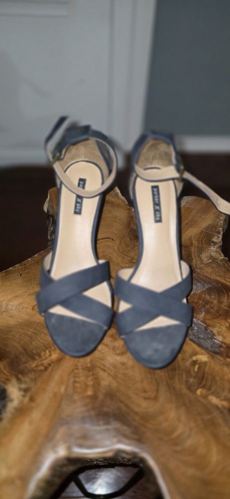 Navy Wood Wedge