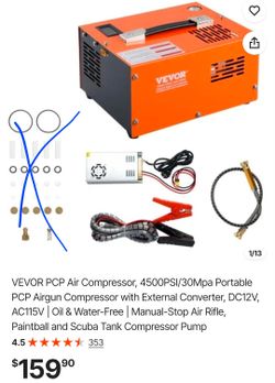 VEVOR PCP Portable Air Compressor 4500PSI