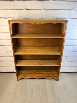 Vintage Antique Wood Bookcase 3/4 Size
