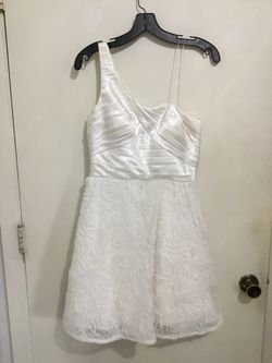 White one shoulder party dress