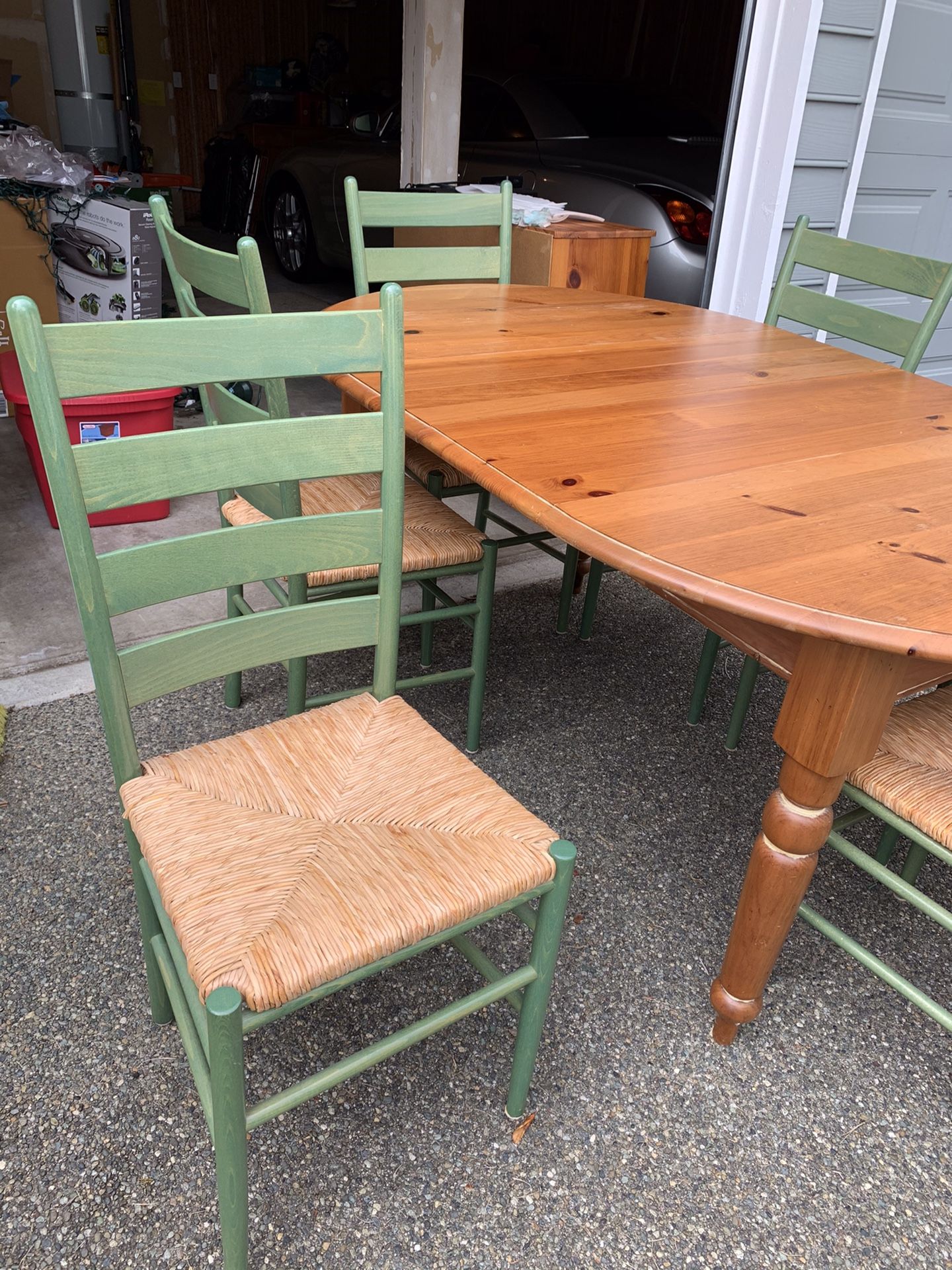 Kitchen table with six chairs