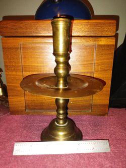 Antique Brass Candlestick Holder