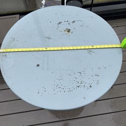 Emu Patio Table (made In Italy). Gray Steel Could Use Some Refinishing And Painting.